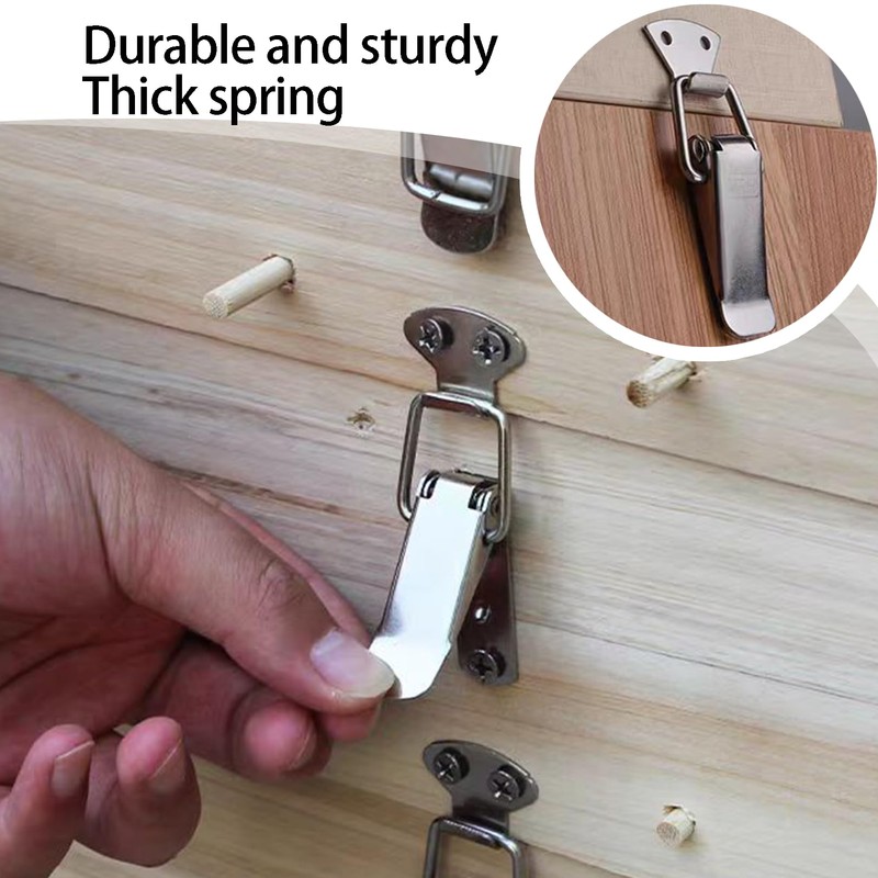 Pack of 2 Stainless Steel Tension Clasps, Metal Snap Closure,