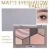 6-Color Nude Eyeshadow Palette - Matte and Shimmer Shades for