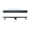 Neodrain 18-Inch Black Linear Shower Drain with Removable Quadrato Pattern