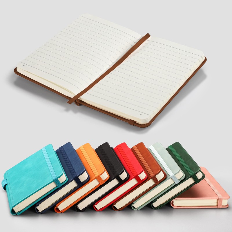 RETTACY Pocket Notebook A6 Mini Notepad 2 Pack Small Hardcover