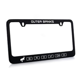 FORD Bronco UV Printed Metal License Plate Frame - Outer Banks