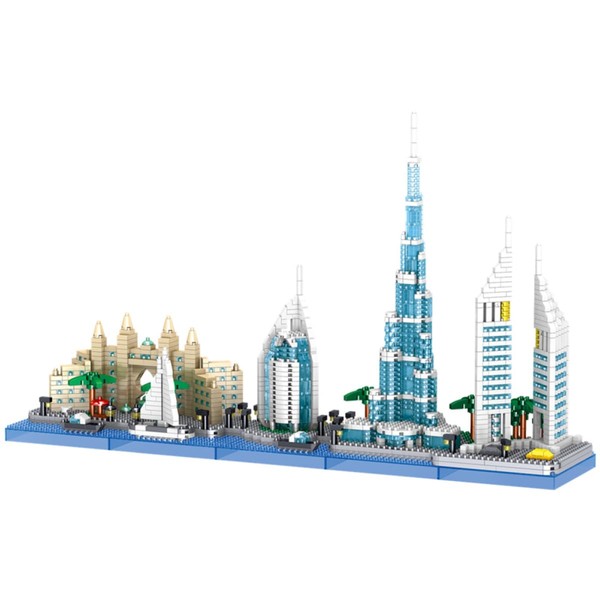 DAHONPA Dubai Skyline Architecture Micro Building Blocks Set, 2220 Pieces