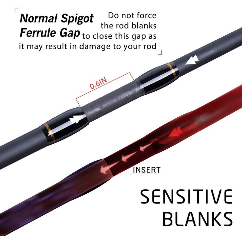 4 Piece Travel Spinning Fishing Rods Portable 4 Sections Lightweight