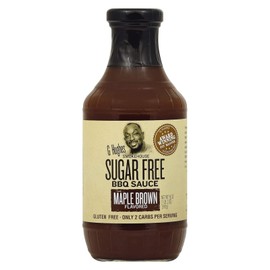 G Hughes BBQ Sauce SugarFree Maple Brown