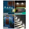 Treela 24 Packs Outdoor Fence Lights Solar Powered Deck Lights
