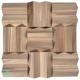 SoundAssured Wood Acoustic Diffuser Panel - Wooden Acoustic Sound Diffusion Wall Panels - Wedge Diffuser