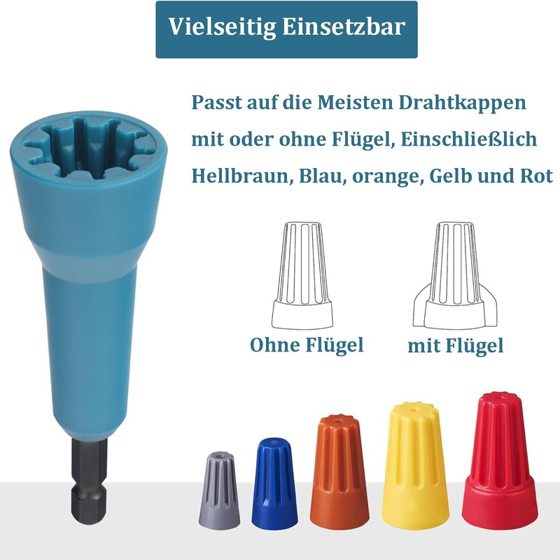Wire Nut Driver for Drill, Wire Turning Tool, Chuck Plastic