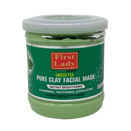 First Lady Green Tea Clay Facial Mask 440g - Instant Brightening, Cleansing, Tightening, Exfoliating, Premature Ageing, Acne & Irritation.