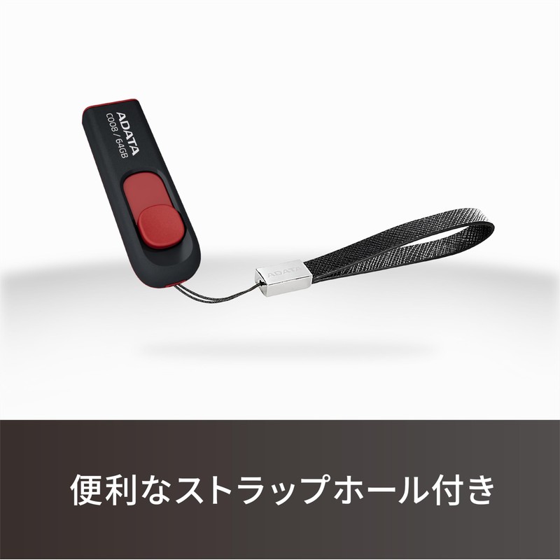 【Adata】 USB Flash Drive C008 Blue 64GB USB 2.0 AC008-64G-RWE-I