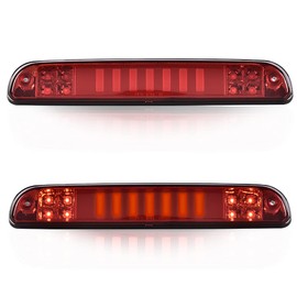 PIT66 LED 3rd Brake Light - Red Lens, Chrome Housing - Fit Ford Ranger 1993-2011/F250/F350/F450/F550 1999-2016/Mazda B2300/B2500/B3000/B400 1995-2003