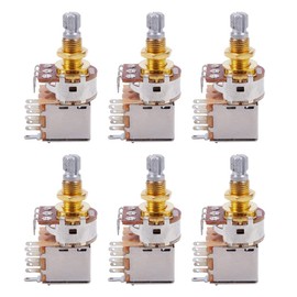6X Guitar Pots 500K Short Split Shaft Audio Taper Push/Pull Potentiometer