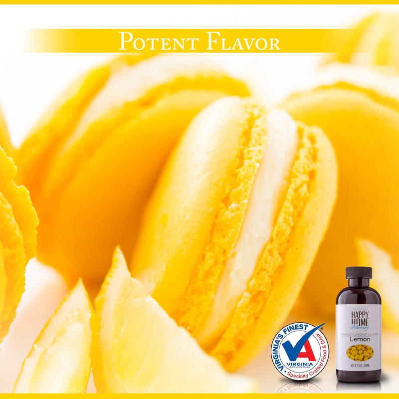 Happy Home Flavoring Natural Lemon Baking Flavor Emulsion - Certified