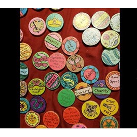 100pcs Natural Wood Slices Unfinished Round Discs Wooden Circles Ready to Be Painted and Decorated(25mm/1.0inch)