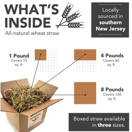 Premium Garden Straw (1 LB) - Straw Mulch That is Designed for Use in Compost Beds, Gardens, Pet Bedding, Lawns and Much More. by Home and Country USA