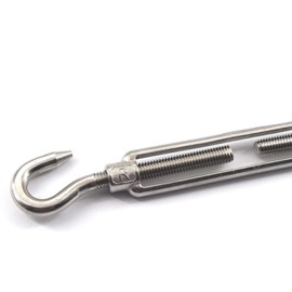 M6 Turnbuckle 304 Stainless Steel Turnbuckle Hook And Eye Turnbuckle Wire Rope Tension Pack Of 5
