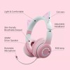 RGB Light Cat Ear Headphone, Foldable 3.5mm Wired Wireless BT