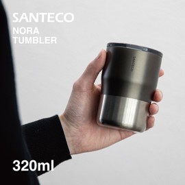 CBJAPAN 320 NORA Tumbler with Lid, 11.8 fl oz (320 ml), Stackable Vacuum Insulated, Stainless Steel, 2-Layer Construction, Transparent Lid, Graphite Gray