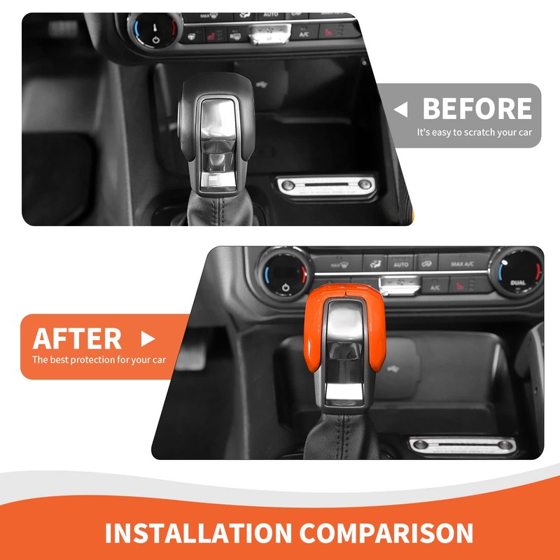 RAZPOY Gear Shift Knob Trim Cover Compatible with 2021-2023 Ford