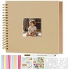 Miaikoe 20.5x20.5 cm DIY Scrapbook Album with Window Hardcover Kraft