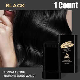 Disposa Ble Hair Dye Penwaterproof Sweatproof,Hair Dye Comb,Easy to Color Portable Fastreplenishment Color Does Not Fall Out Stick Lid Storage.:_BLACK【1Count】