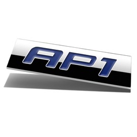 Chrome Finish Metal Emblem AP1 Badge (Blue Letter)