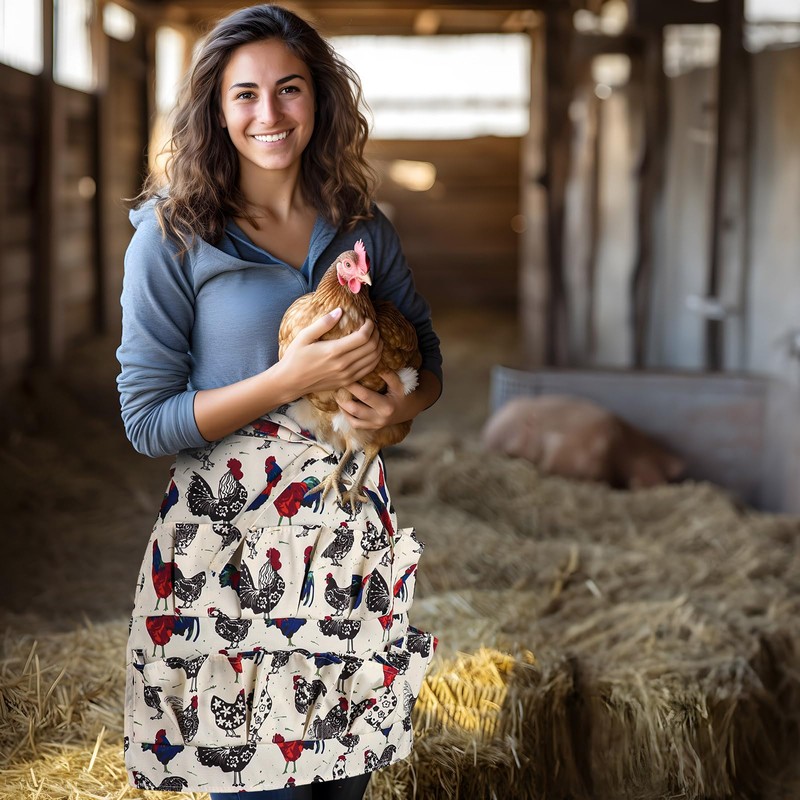 Hossmily 2 Pack Egg Apron, Egg Collecting Apron for Chicken