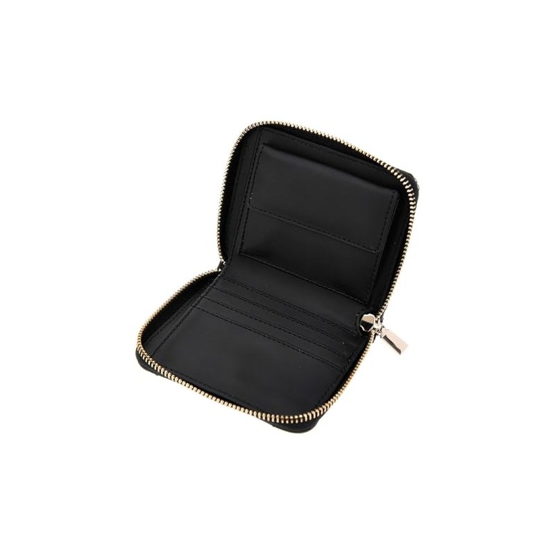 GUESS Eco Carly SLG Small Zip Around Wallet Black, black,