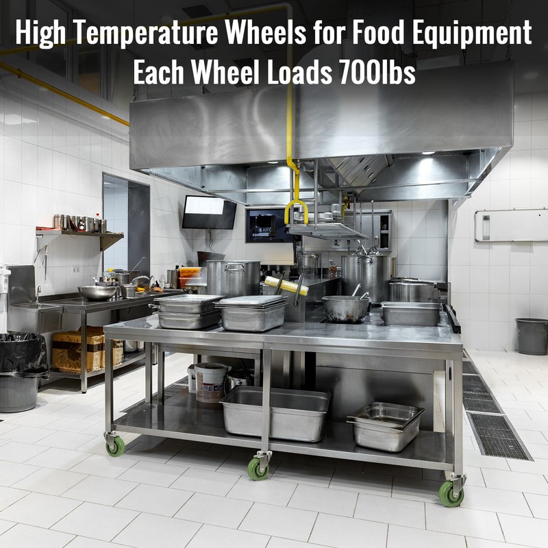 NINOSO High Temperature Caster Wheels, 4" x 1.5" Heavy Duty
