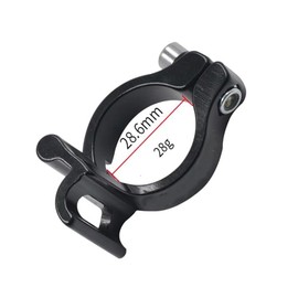 Road or Mountain Bike Bicycle Front Derailleur Adjustable Braze On Adapter for Clamp 28.6mm/31.8mm/ 34.9mm - Compatible with Shimano Sram (Black,28.6mm)
