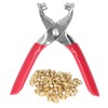 Grommet Hole Pliers Set, Multipurpose Eyelet Rivet Punch Pliers with