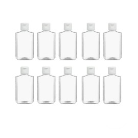 PQS 4 OZ Refillable Travel Bottles Flip-Top Cap - Liquids/Gels/Lotions (Empty Bottles) (10 Bottles)