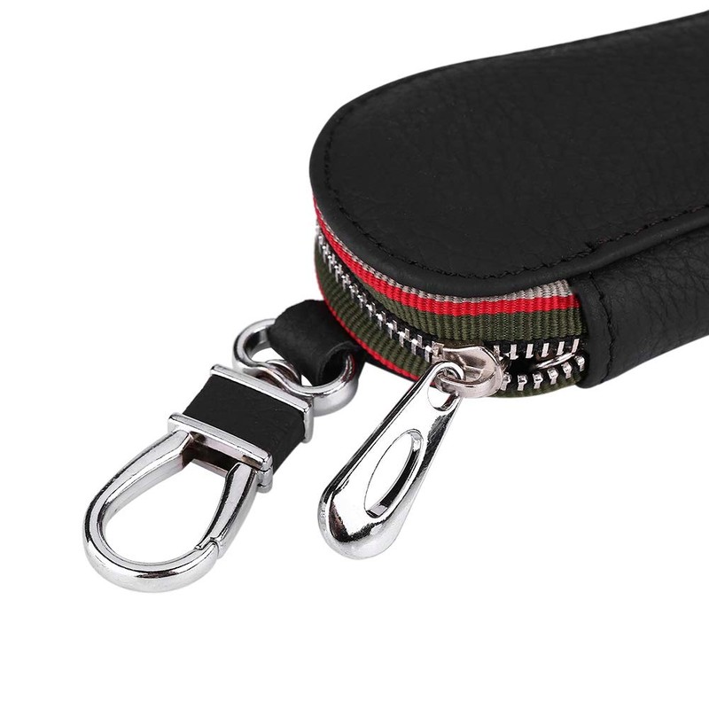 KIMISS Key Case Holder, Universal Car Auto PU Leather Zipper