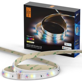LEDZEIT -Smart Series 5 m LED Strip, 24 V RGBCCT (RGB + Warm White + Cool White), 90 LEDs/M, Coated Light Strip, App Control, Works with Alexa and Google Home, Ideal for Home