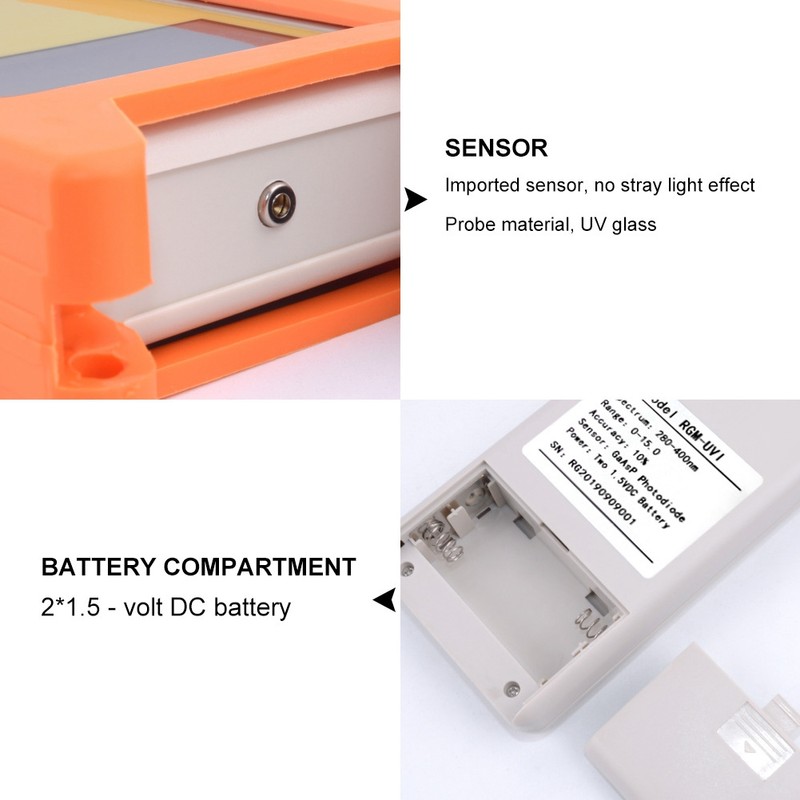 Portable Handheld UV Detector Meter Solar Index Tester for Measuring