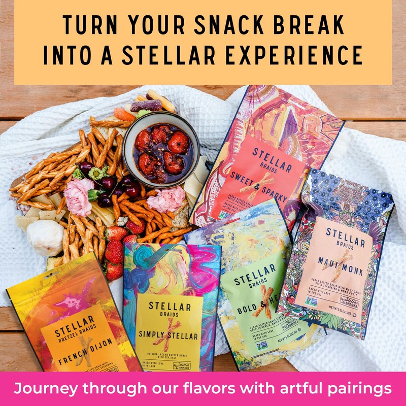 Stellar Snacks Pretzel Braids, Maui Monk, 12 OZ Large Bag