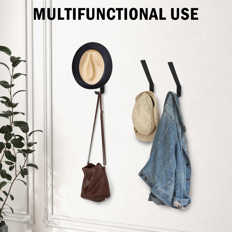 Batheidon Set of 4 hooks for acoustic panels, coat hooks,