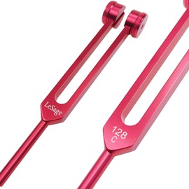 LeSage 128 hz Tuning Fork Medical Weighted Red Tuning Forks for Healing 128 hertz Diapason Medical Tuning Fork C128 Tuning Fork 128HZ