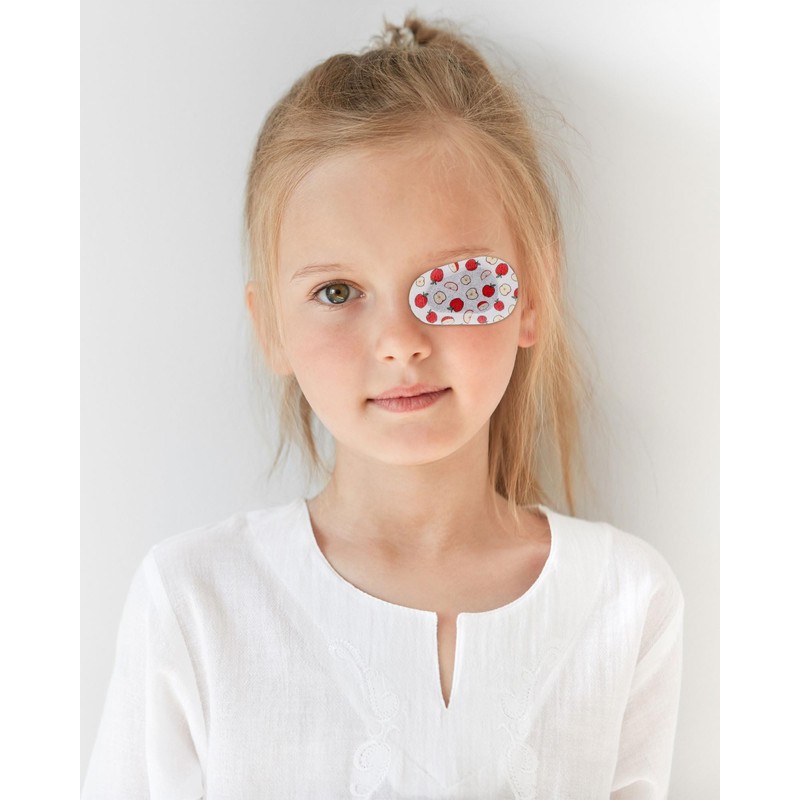 子供のアイパッチ通気性粘着包帯弱視怠惰な目使い捨てアイパッドかわいい漫画眼帯ユニセックス使い捨てアイパッド 45個（ランダムな6つのスタイル）