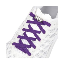anan520 Tieless Shoelaces for Adults and Kids - Elastic No Tie Shoe Laces, Purple, X-Large