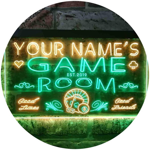 ADVPRO Personalized Your Name Est Year Theme Game Room Man