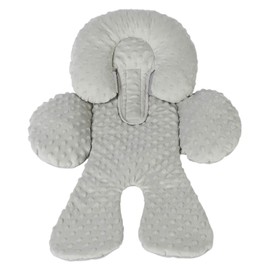 Pro Goleem Infant Car Seat Head Neck Body Support Ultra-Soft Minky and Microfiber Newborn Car Seat Insert, Perfect for Car Seat, Stroller, 2-in-1 Reversible, for Boys and Girls, Gray
