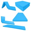 Danfuton Turquoise Trifold Foam Bed, Shikibuton, FoldableOttoma
