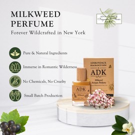 Adirondack Fragrance & Flavor Farm ADK Milkweed Artisan Perfume Spray 1 oz (30 mL), Natural Hypoallergenic & Clean Perfume for Women & Men with Notes of Milkweed, Clove, Vanilla & Blackcurrant