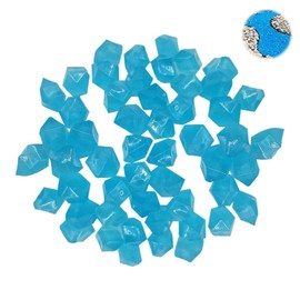AzureRay Pebbles, Pack of 200 Fluorescent Glow Stones, Dark Blue Resin Noctilucent Pebbles for Decoration in Pebbles, Garden and Aquarium