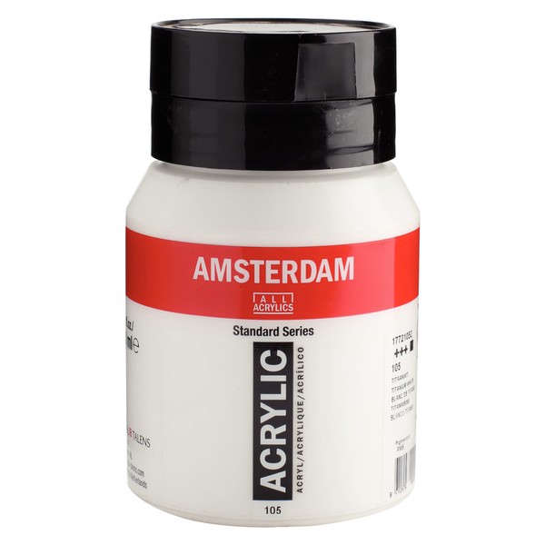 Amsterdam Standard Series Acrylic Jar 500 ml Titanium White 105