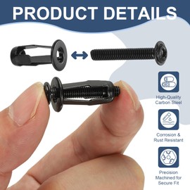 M METERXITY Set of 10 M4 x 16 Hollow Door Anchor Black Flower Nut Expansion Screw Jack Nuts for Hollow Wall/Aluminum Clad/Steel Tubing/Steel Plate/Plastic Panels)