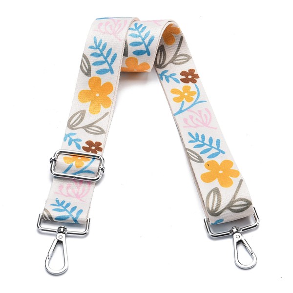 LVYOUME Wide Purse Strap Adjustable Replacement Crossbody Bag Strap Silver
