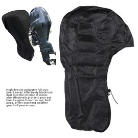 Full Outboard Motor Cover, Heavy Duty Oxford Boat Engine Cover, Boat Engine Covers with Storage Bag Windproof Outboard Engine Cover Motor Cover (0‑5HP)
