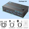 8K Displayport 1.4 + HDMI 2.1 Dual Monitor KVM Switch