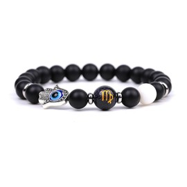 Evil Eye Bracelets Protection Bracelet Evil Eye Bracelets for Men Women Ojo Bracelets Boho Stackable Bracelets Natural Bead Stone Bracelet Leather Bracelet String Bracelets Evil Eye Jewelry